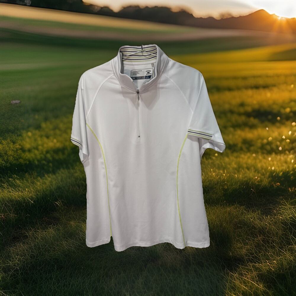Cutter & Buck CB DryTec Women's White Polo Golf Shirt XL Moisture Wicking